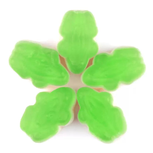 Colourful frog-shaped jelly sweets with a fruity finish